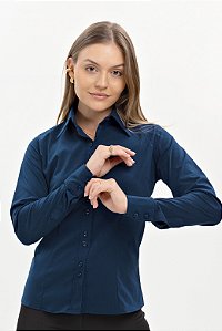 Camisete Manga longa - PRIMEJET Elastano cor Azul Marinho - Uniblu - UNB