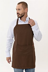 Avental Minimalista Work Unissex cor- Marrom Chocolate - Cozinha e Atendimento - Uniblu - Personalizado