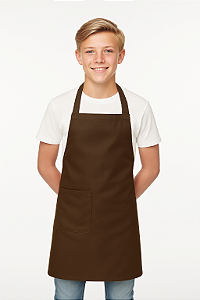 Avental Juvenil Uniblu 12 a 16 anos - Marrom Chocolate - Uniblu - Personalizado