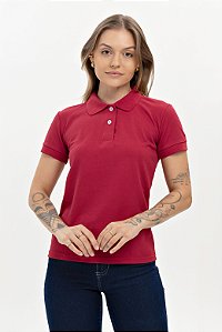 Camisa Polo Feminina Cor- Vermelho Tomate - Uniblu - UNB