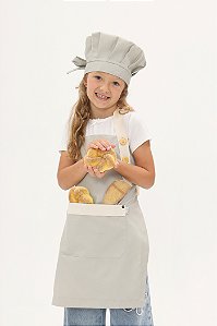 Avental Infantil Minimalista Lisboa - Cor Areia em Cadarço Bege - Uniblu - UNB