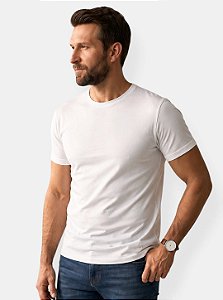 CAMISETA MALHA ALGODÃO TECH PIMA BRANCA Uniblu - UNB