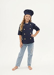 Camisa Chefe Infantil - Dolman Infantil - Lisboa Marinho Uniblu - UNB