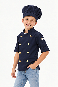 Camisa Chefe Infantil - Dolman Infantil - Lisboa Marinho Uniblu - UNB