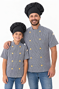 Kit Tal Pai Tal Filho - Dolman Xadrez Unikids + Dolman Lisboa Xadrez adulta - Uniblu - UNB