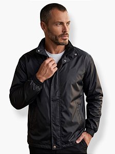 Jaqueta Nylon Paraquedas Preta - Impermeável - Uniblu