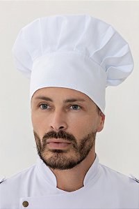 Touca Chefe ou Chapéu Chefe - Branca ( unisex ) uniblu