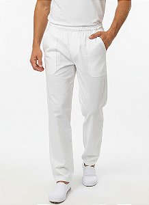 Calça Profissional Cintura Elástico cor- Branca - Uniblu ( Unissex ) - UNB