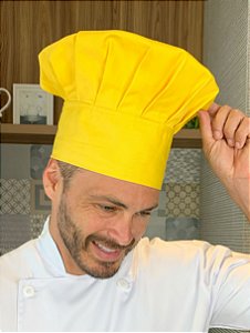 Touca Chefe ou Chapéu Chefe - Amarelo ( unisex ) uniblu