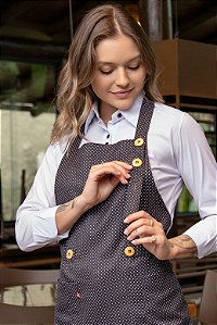 Avental Roma - Poá Preto- Uniblu - Personalizado