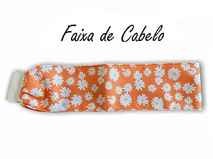 Faixa de Cabelo - Margaridas Laranja - Uniblu