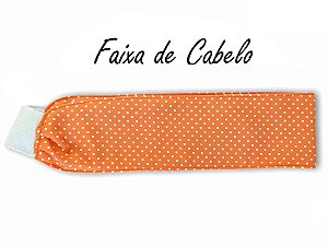 Faixa de Cabelo - Poá Laranja Uniblu