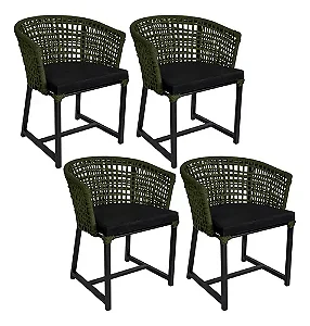 4 cadeiras minas em corda náutica