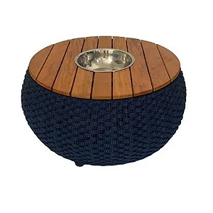 Mesa champanheira em corda náutica