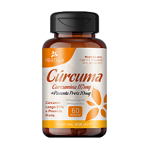 Curcumina 117mg + Pimenta Preta 10mg - 60 Capsulas