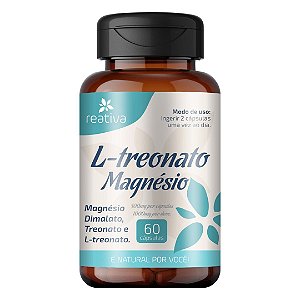 Magnésio L- Treonato de Magnésio - Dimalato e Treonina - 60 Cápsulas