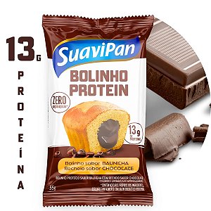 Bolinho Proteico Baunilha com Chocolate 55g - Display com 12 Unidades