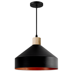 Luminária Pendente Lar Preto e Cobre  - Moderna e Versátil | Ilustre Lar