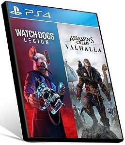 Pacote Assassin’s Creed Valhalla + Watch Dogs: Legion -Ps4 e Ps5 - Mídia Digital