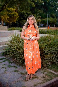 VESTIDO BOTOES MARGARIDAS