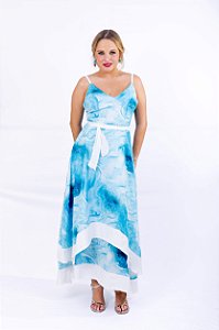 VESTIDO GODÊ DUPLO AGUAS CRISTALINAS