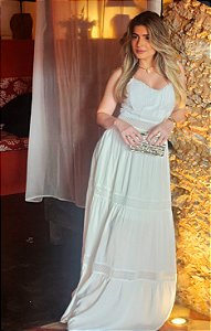 VESTIDO LONGO RENDA FIO LUREX MANU