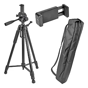 Tripé Profissional Para Câmera E Celular + Bolsa Grande