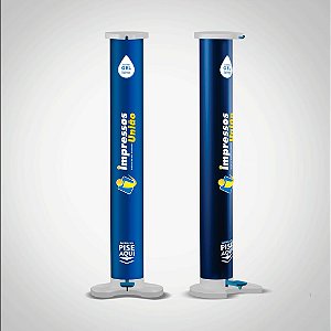 Dispenser Alcool Em Gel Personalizado Totem Branco