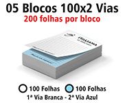 BLOCOS E TALÕES 100 FOLHAS AUTOCOPIATIVO 56G 100X2 300X210MM - 1X0 - 1000unid