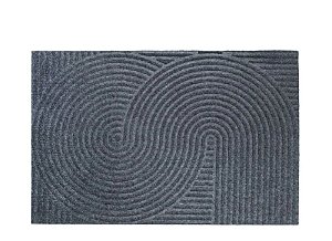 TAPETE DE ENTRADA IMP. FLOW PRETO 60X90 CM