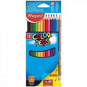 Lápis de Cor Triangular Color Peps + Apontador + Lapis Grafite ... Lápis de Cor Triangular Color Peps + Apontador + Lapis Grafite ...