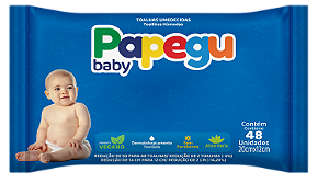 Toalhinha Umedecida Papegu Baby 48 Unidades - 1 Pacote