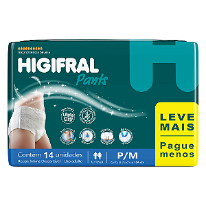 Fralda Geriátrica Roupa Intima Higifral Pants 42 Un + Toalha Umedecida