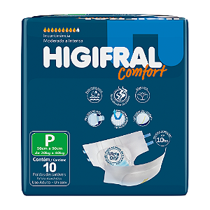 Fralda Geriátrica Higifral Confort 24 Pacotes + Toalha Umedecida