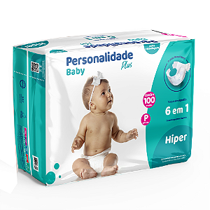 Fralda Infantil Personalidade Baby Plus Hiper Econômica 12 Pacotes + Toalhinha Umedecida