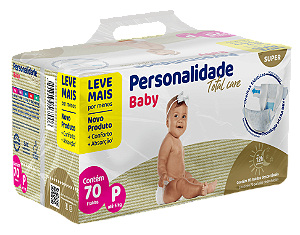 Fralda Personalidade Baby Total Care Super Bag (Orelhas Elásticas) 4 Pacotes