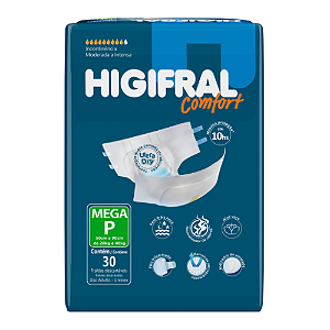 Fralda Geriátrica Higifral Comfort Mega 9 Pacotes