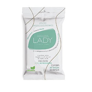 Lenços Íntimos Personalidade Lady Clean Side 20un. - 1 Pacote