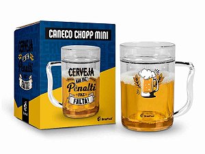 Caneca Gel Cerveja 200ml Brasfoot - Cerveja Não Faz Pênalti