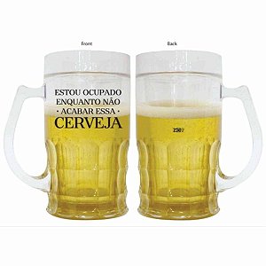 Caneca de Chopp 450ml Zona Criativa Ocupado