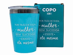 Copo Viagem Inox 300ml Snap Zona Criativa