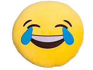 ALMOFADA EMOJI 36CM CHORANDO DE RIR AMARELO