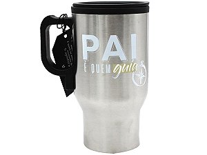 CANECA TÉRMICA UATT 450ML COM USB PAI MEU GUIA