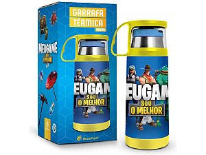 GARRAFA TÉRMICA 350ML C/ CANECA BRASFOOT MEU GAME FORT