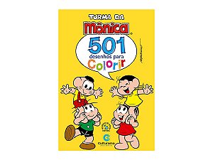 Livro Para Colorir Infantil 501 Desenhos Turma da Mônica
