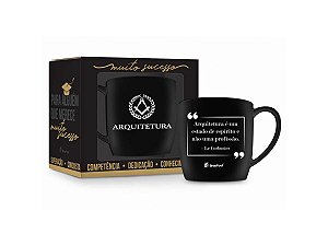 Caneca Porcelana 360ml Urban Curso Brasfoot - Arquitetura