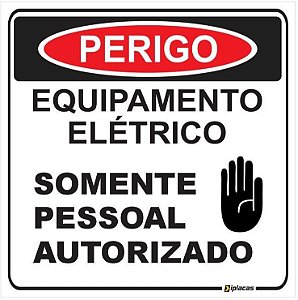 Etiqueta - Perigo - Equipamento Elétrico