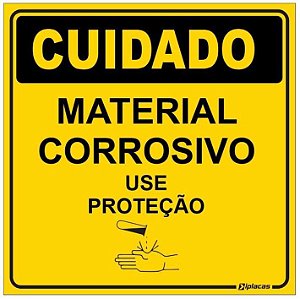 Etiqueta - Cuidado - Material Corrosivo