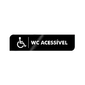 Placa Identificação - WC Acessível - Acrilico