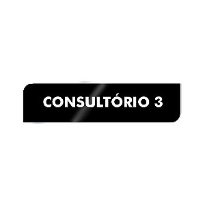 Placa Identificação - Consultório 3 - Acrilico